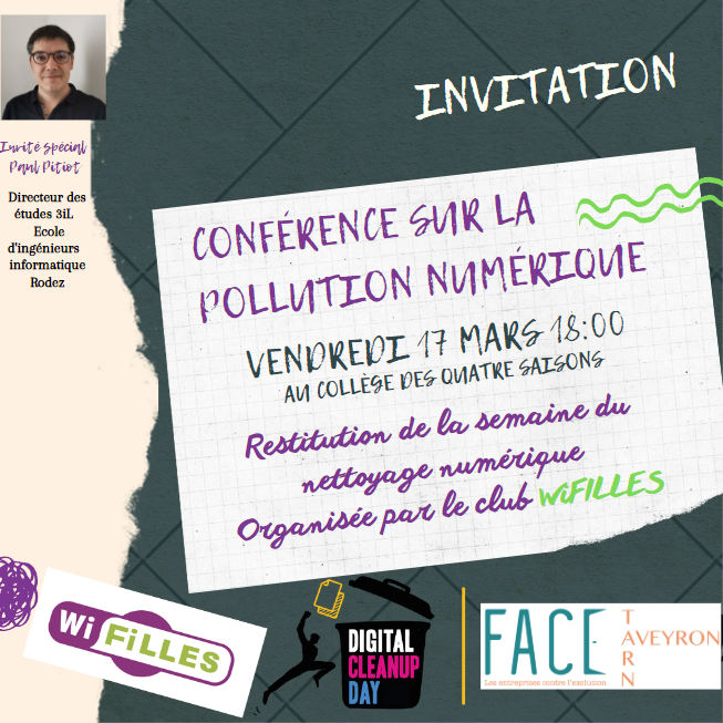 Invitation au projet de la Digital Clean Up Week. ACTUALITES AU